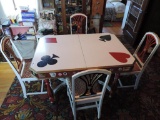 Custom made gaming table with 4 chairs.