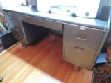 Vintage metal office desk.