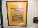 Vintage Bonnie Brae tavern signed 50th anniversary flyer.