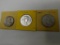 1957 US Franklin half dollar coins