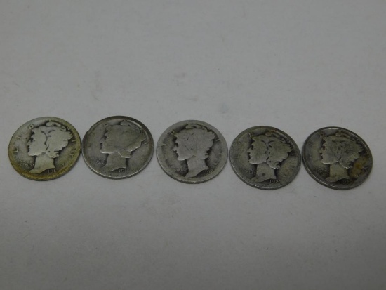 US Mercury Dime Key date coins