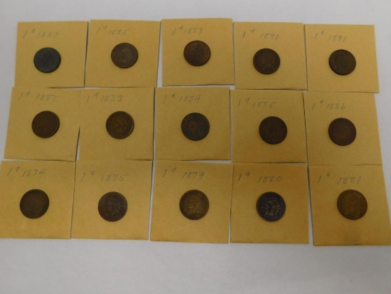 US Indian head penny assortment