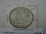 1885 US Morgan silver dollar coin