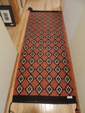 Kilim Diamond Pattern Wool Rug- Hallway Runner