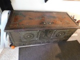 Killer antique Middle Eastern Brass decorated chest