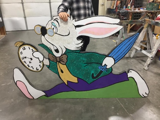 Character Cutout - I'm Late Rabbit cartoon