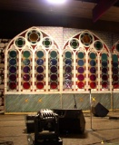 Stained Glass Cathedral wall set 2 pc. Stage right #1