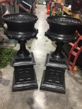 Chalice Outdoor Planter - Black pair