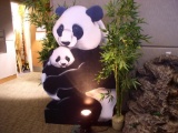Panda Bear Cut-out Mama Bear and Cub(Airbrushed/two sided)