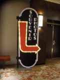 Vertical Marquee sign blank w/stand