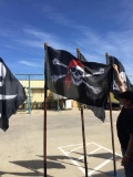 Pirate Flag Skull Red Doo rag