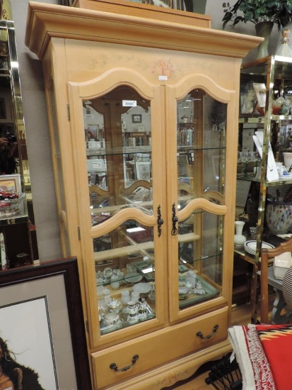 Glass doored display cabinet.