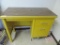 Cute vintage yellow metal desk.