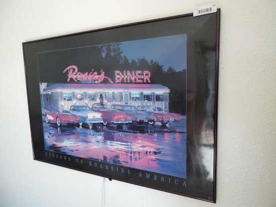 Rosie's Diner light up picture.