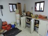 Contents of cabinet in shed.
