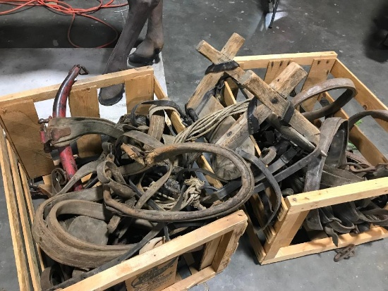 Mixed Tack, Harrow,Pannier,Bridles 60 pounds