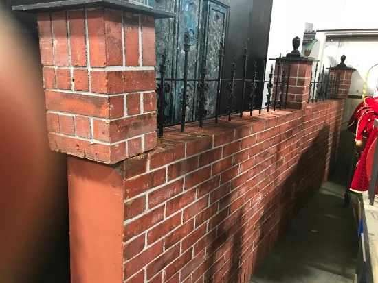 Fake Red Brick Parks Wall Sections 5 pcs.