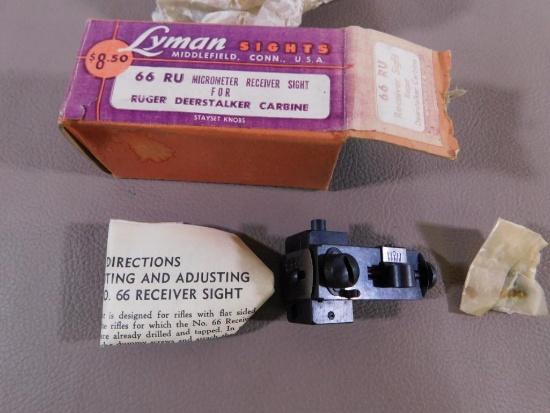 Lyman 66RU receiver sight for Ruger Deerfield carbines