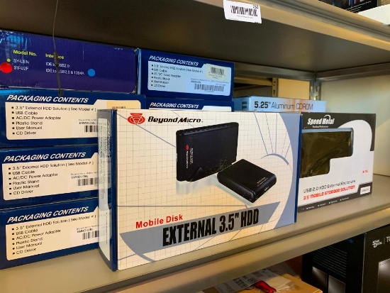 Misc Hard Drive Enclosures various sizes and brands
