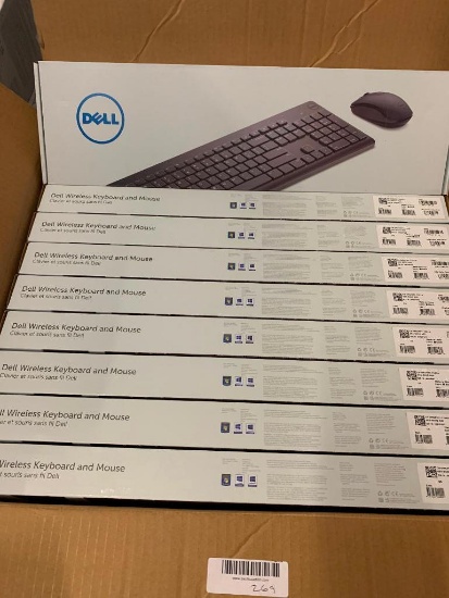 (10) Dell wireless keyboard and mouse