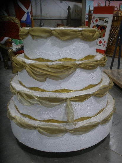 Rolling "Pop Out" Cake Replica four Tier comes apart.