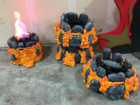 Fake Flame BOB lights pair with extra "Lava" bases