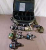 Reel caddy with fishing reels