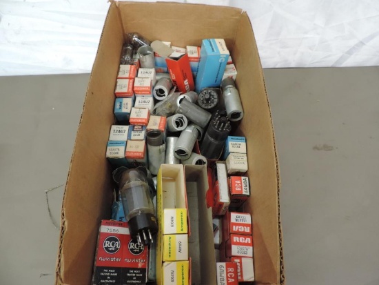 Box of radio tubes.