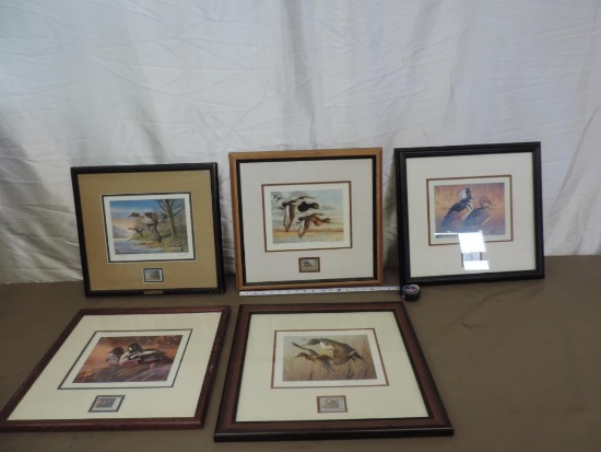 Five Limited edition Colorado waterfowl stamp prints.
