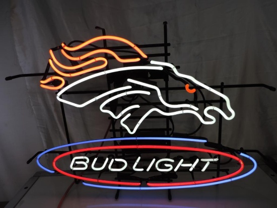 Bud Light Denver Bronco's Neon.