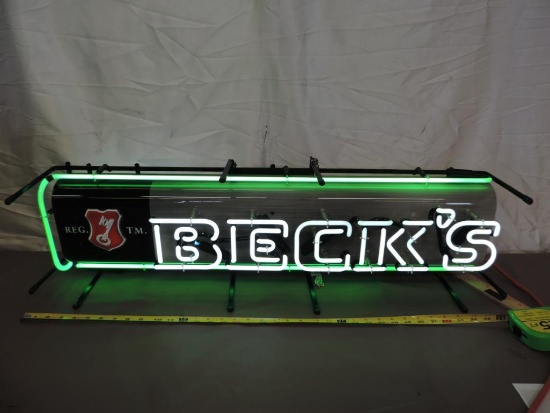 Beck's beer neon sign.