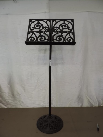 Ornate cast iron music stand.