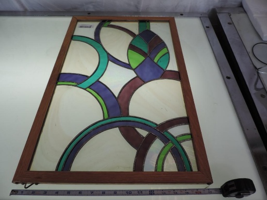 Beautiful 17x27" stained glass.