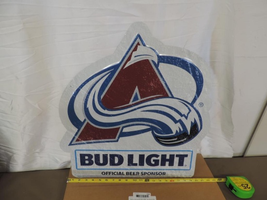Colorado Avalanche embossed metal sign.