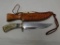 Custom stag handle sheath knife