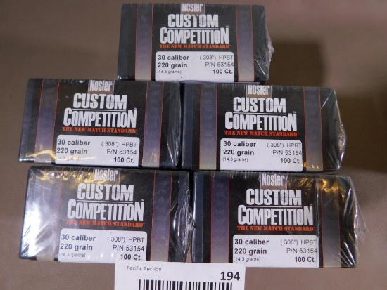 Nosler Custom Competition 30 cal bullets for reloading