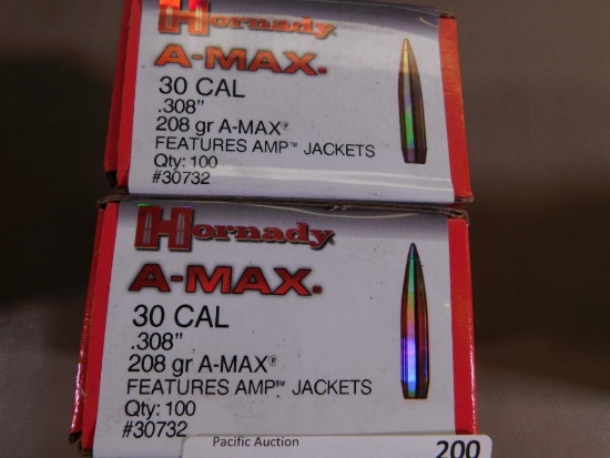 Hornady 30 cal A-Max bullets for reloading