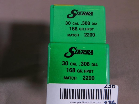Sierra 30 cal 168 gr bullets for reloading