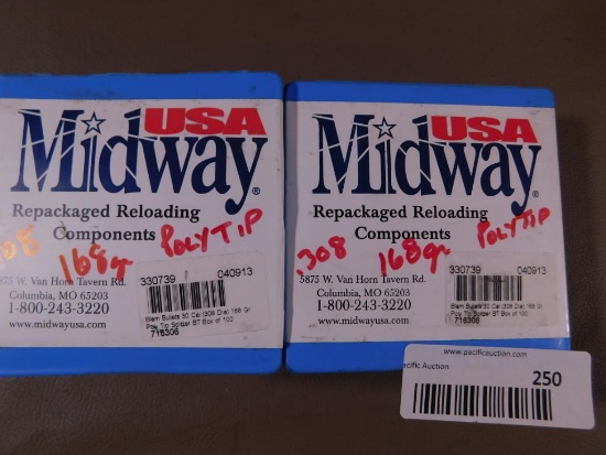 Midway 30 cal 168 gr bullets for reloading
