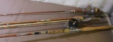Vintage fishing rod assortment