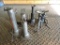 6 small adjustable pipe stands.