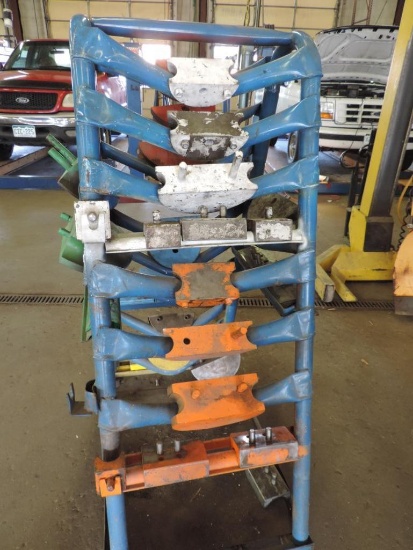 Huth bender heads with rolling rack.