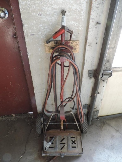 42" welding cart with jumper cables.