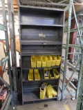 Metal shelf and parts bins