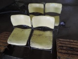 Four vintage GF metal chairs.