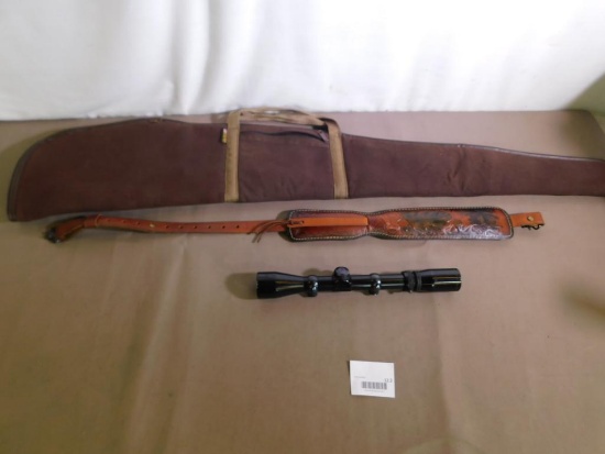 Burris scope, sling and rifle case