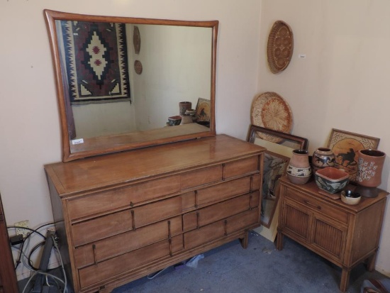 Mid century dresser & nightstand.