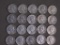 Twenty Pre 1965 Washington quarters