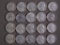 Twenty Pre 1965 Washington quarters