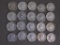 Twenty Pre 1965 Washington quarters